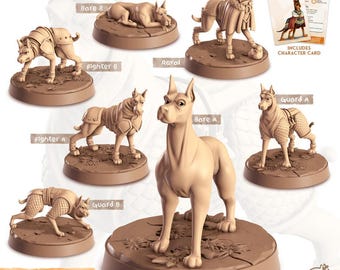 Dober - dnd Dobermann Pinscher mini - Cast N Play | Hond | Hond | Bekend met tovenaar | Dierlijke metgezel, boswachter, druïdevorm, bewaker, jager