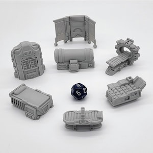 Sci-fi Scenery - Med Bay - EC3D, Infinity, Legion, Sci-fi, Cyberpunk, Starfinder, tabletop terrain, traveler, futuristic, Medical, Office