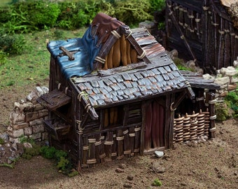 Small Shanty - King and Country, DnD, Pathfinder, 15mm, 28mm, 32mm, wargaming terrain, scatter scenery D&D medieval