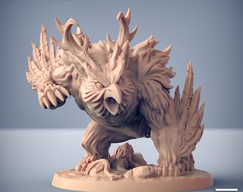 dnd Owlbear mini - Artisan Guild DnD and Wargaming Miniature | Animal | Owl | Bear | Druid Form | Pathfinder | Beast | Forest | Shape | Wild