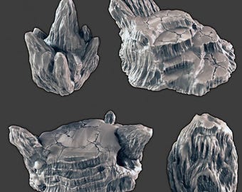 Icy and Wintery Scenery - DND & Wargaming Terrain - EC3D Wilds of Wintertide, Snow, Arctic, Cold, scatter scenery, Pathfinder 2E, Fantasy