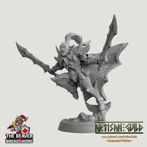 Khaladas Soulsplitter DnD mini - Dungeons and Dragons | Female | Fighter | Paldin Cleric | Elf Drow DnD 5e Fantasy Pathfinder 2e 5e Tabletop