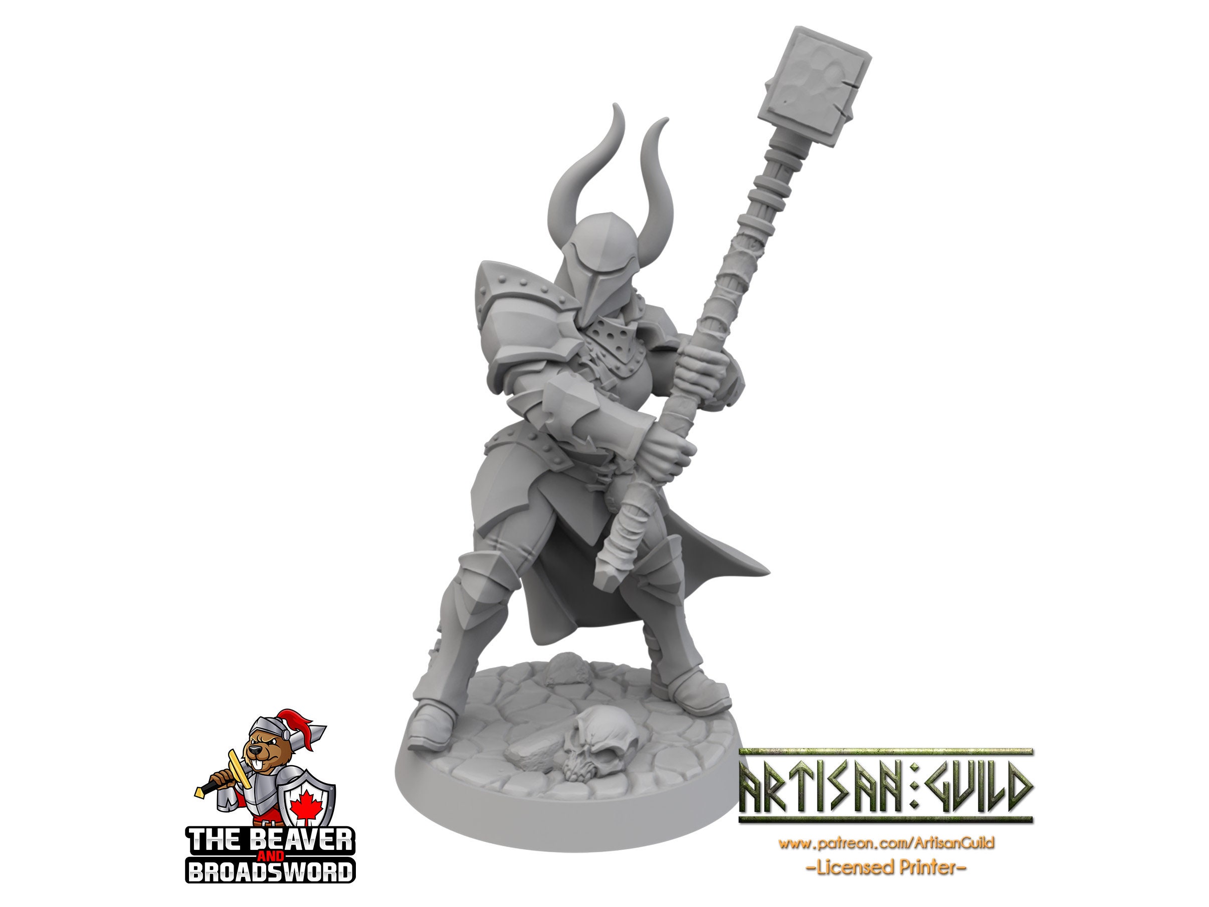 Armored Human Fighter Dnd Mini With Maul Dnd - Artisan Guild ...