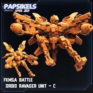 Fukimasa Battle Droid C - Papsikels | Cyberpunk | Scifi | Sciencefiction | Futuristisch | Bereik | 32 mm | Robot | Mechanisch | Wargamen | Mecha