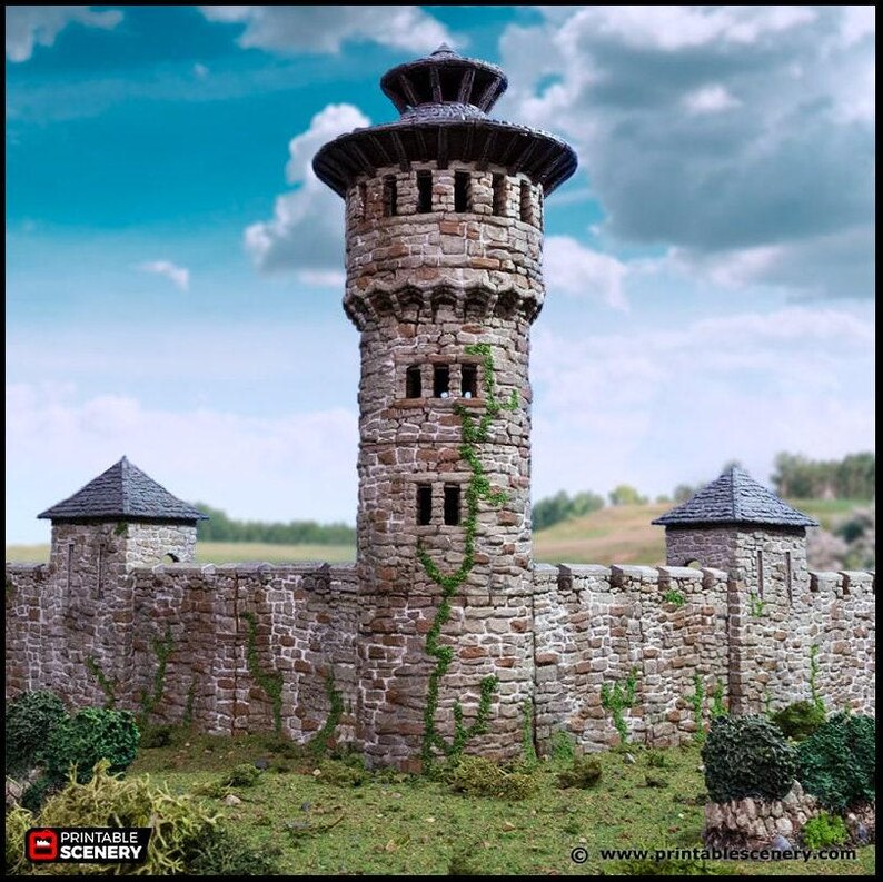 Pathfinder Tower King's Round Tower - King and Country, Dnd, Pathfinder, 15mm, 28mm ...