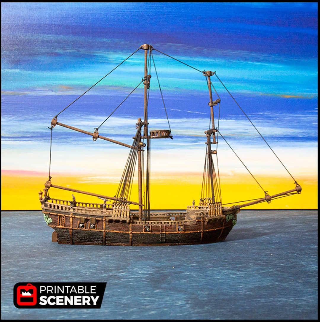 The Brig the Lost Ships, Dnd 5E, Pathfinder 2E 15mm, 28mm, 32mm