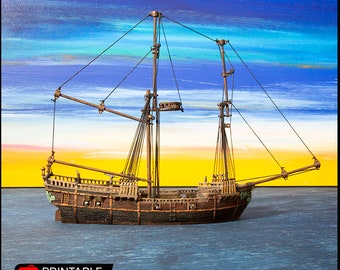 The Brig - The Lost Ships, DnD 5E, Pathfinder 2E 15mm, 28mm, 32mm, wargaming terrain, scatter scenery, D&D age of sail, pirate