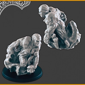 Gólem de Arena - Miniatura DND, EC3D Arenas Abrasadoras, Miniaturas del Desierto / Constructo / Grande / Elemental / Oriental / Pathfinder / Oasis / Dunas