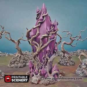 Corrupted Feyheart - Shadowfey Wilds, DnD 5E, Pathfinder 2E 15mm, 28mm, 32mm, wargaming terrain, scatter scenery, D&D