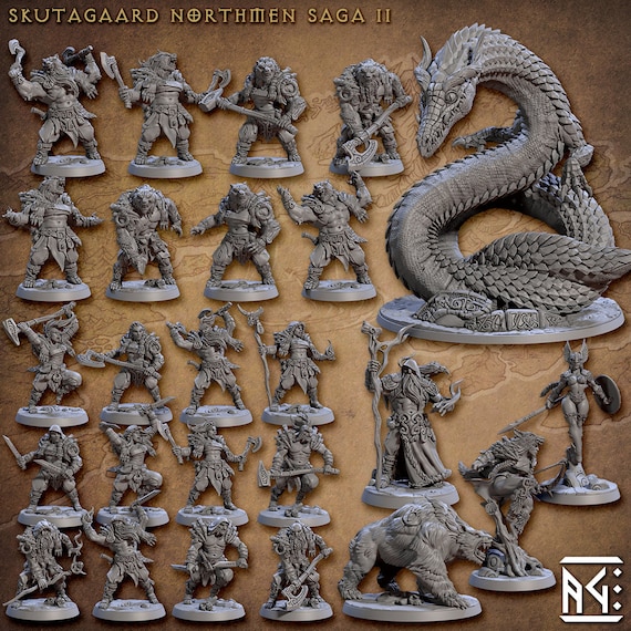 25 Viking Dnd Mini Set 2 - Artisan Guild | Male | Female | Norse