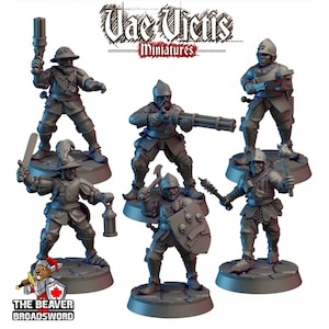 6 City Watch Guardsman mini set - Vae Victis | Unit | Fighter | Paladin | Human  | Male | Guard | Knight | Pathfinder, TTRPG, Wargaming,