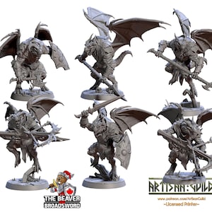 Draconic Shock Troops mini set- Artisan Guild | Dragon | Dragonkin | Dragonborn | Fighter | Barbarian | Ranger | Pathfinder | Wargaming 32mm