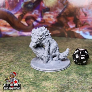 Loup hivernal - MDN mini - Marée hivernale EC3D, miniature hivernale | Givre | Animaux | Froid | 32 mm | Neige | Arctique | Éclaireur | Grande | Warg