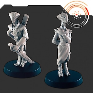 Sci-Fi Alien Delegation mini set - EC3D | Legion | Cyberpunk | Starfinder | Scifi | Futuristic | Alien | Male | Female