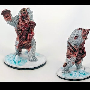 Oso no muerto - Miniatura DND - EC3D Wintertide, Miniatura invernal / Oso / Animal / Frío / 32 mm / Nieve / Ártico / Pathfinder / Monstruo grande