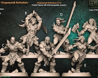Dragonpeak Barbarians - Artisan Guild | Barbarian | Fighter | Male | Female | Fantasy | Melee | Frostgrave | DnD | Pathfinder