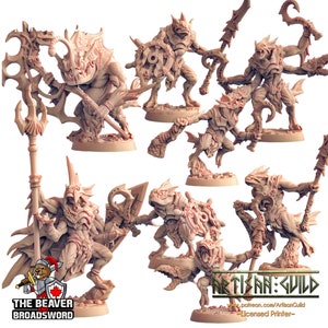 8 Sahuagin warrior mini pack - Artisan Guild | DnD | Fish | Fighter, Paladin, Kuo-toa, Underwater | Pathfinder | Locathah | TTRPG, Sorcerer