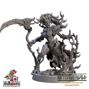 Spriggan Enchantress DnD Mini, Fey, Monster, Fairy, Dryad, Elven- High Quality Resin Printed 28mm 32mm Tabletop Miniature, Tough Figurine