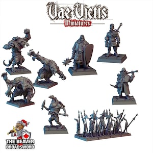 Rat Giants Complete mini set- Monster, Mutant - DnD, Fantasy, High Quality Resin Printed 28mm 32mm Tabletop Miniatures Tough Figurine