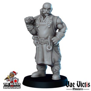 The Town Blacksmith DnD mini - Vae Victis | Villager | Human | Male | NPC | Townsfolk | Medieval | Shopkeeper | Merchant | NPC | Fantasy