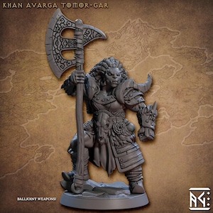 Khan Avarga - Artisan Guild | Chieftain | Fantasy | DnD | Pathfinder | Fighter | Female Half Orc | Barbarian | Ranger | Plains | Steppe