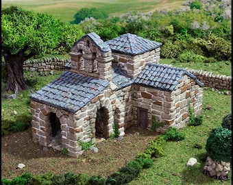 French Mausoleum - King and Country, dnd Medieval building, Graveyard, Crypt, Wargaming Terrain, Scatter scenery, 28mm 32mm 15mm