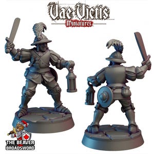 City Watch Guardsman 2 dnd mini - Vae Victis | Fighter | Paladin | Human  | Male | Guard | Knight | Pathfinder, TTRPG, Wargaming, Frostgrave