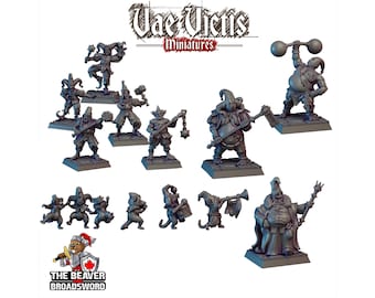 Corrupted Circus Mini Set - Monster, Fey, Undead, DnD, Fantasy- High Quality Resin Printed 28mm 32mm Tabletop Miniatures, Tough Figurine