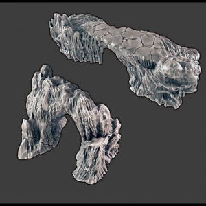 Puente y arco invernal/helado - Terreno DND y Wargaming - EC3D Wilds of Wintertide, Nieve, Ártico, escenografía dispersa, Pathfinder 2E, Fantasía