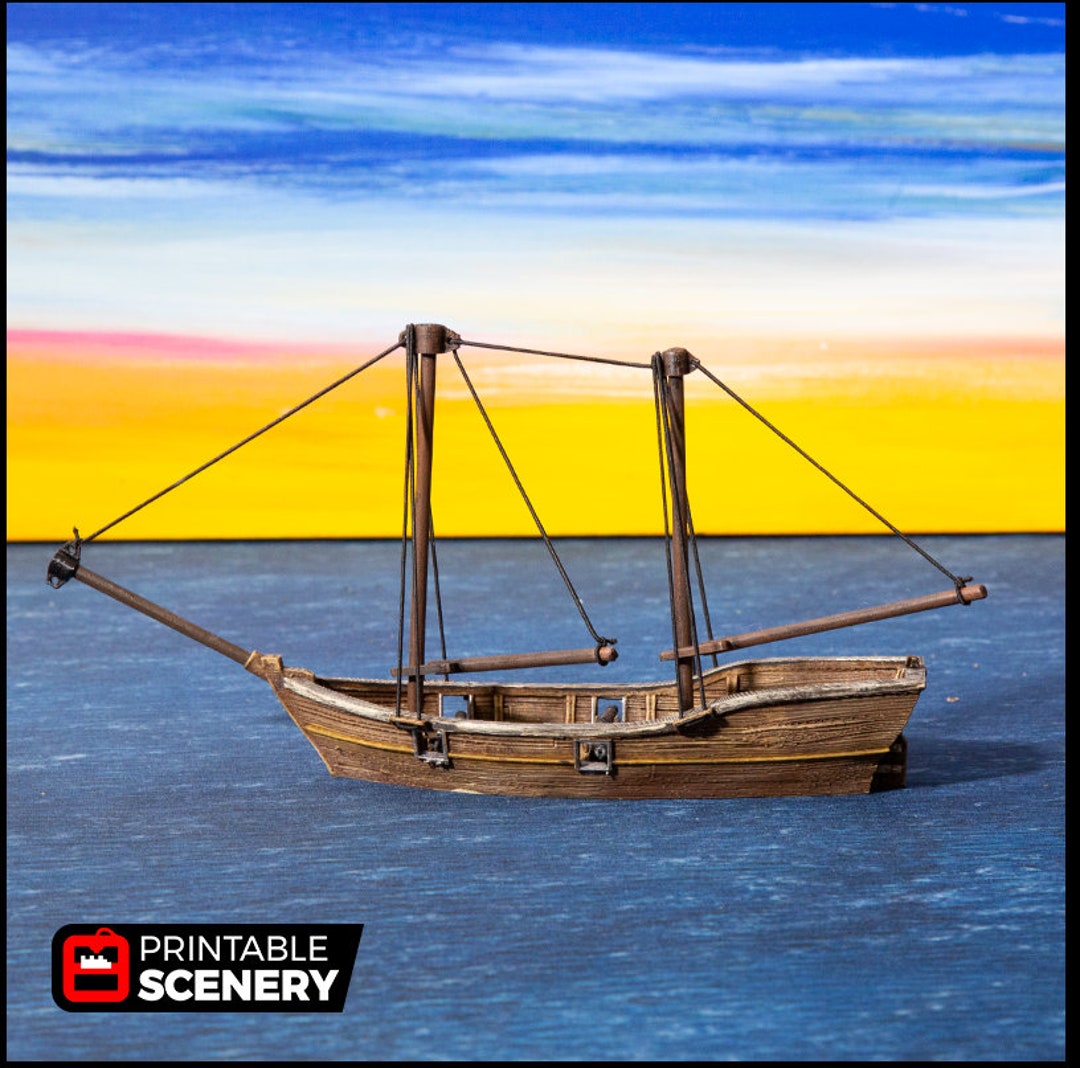 The Skiff the Lost Ships, Dnd 5E, Pathfinder 2E 15mm, 28mm, 32mm