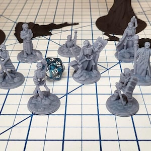 Skeletons set 1 - DnD mini pack | Fat Dragon Games | Skeleton | Undead | Lich | Necromancer | ttrpg | pack | set | 5e | pathfinder 2e | 28mm