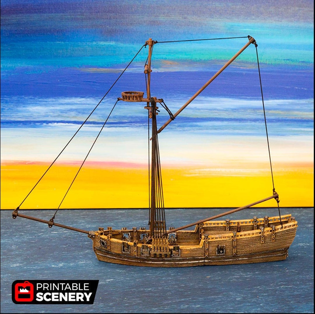 The Sloop the Lost Ships, Dnd 5E, Pathfinder 2E 15mm, 28mm, 32mm