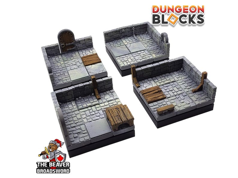 Dungeon Blocks 40pc Starter Room - Dungeon Theme - No Clips or Magnets ...