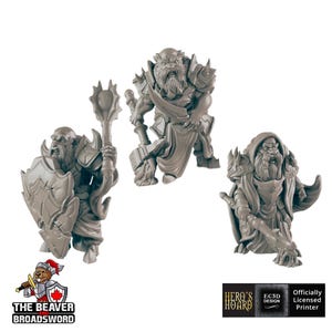 Pacote Dark Dwarf | DnD Miniatura, Resina Premium, Durável e Resistente para seu TTRPG e Wargaming! 32 mm, 28 mm, Macho, Duergar Mountain Underdark