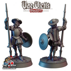 Windmill Hunter dnd mini - Vae Victis | Fighter | Paladin | Human  | Male | Lancer | Knight | Pathfinder, TTRPG, Wargaming, Aged, Frostgrave