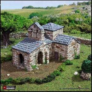 French Mausoleum - King and Country, dnd Medieval building, Graveyard, Crypt, Wargaming Terrain, Scatter scenery, 28mm 32mm 15mm