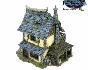 Conjunto de construção de maquetes Grumbles Cottage - Dnd, Wargaming, Ferromodelismo | Vila | Casa | Medieval | Fantasia | D&D | 28 mm | 32 mm | Pathfinder