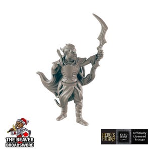 Elfe noir 2 | Miniature D&D, résine de qualité supérieure, durable et résistante pour votre TTRPG et vos jeux de guerre ! 32 mm, 28 mm, Mâle, Drow, Rôdeur, Sniper