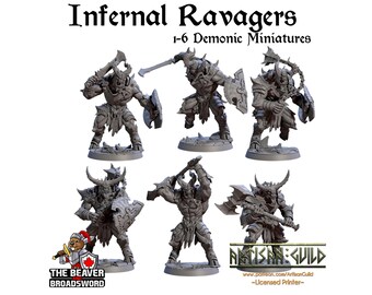 Miniset Devastadores Infernales / Miniaturas de resina premium para juegos de mesa, DnD, juegos de guerra y más.