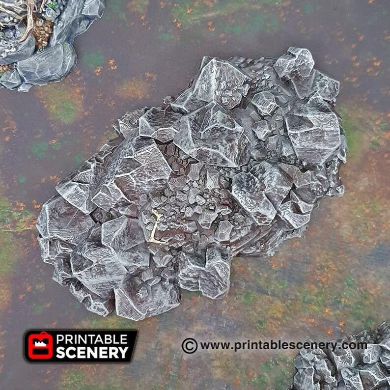 Jagged Rocks Scatter - Shadowfey Wilds, Dnd 5E, Pathfinder 2E 15mm ...