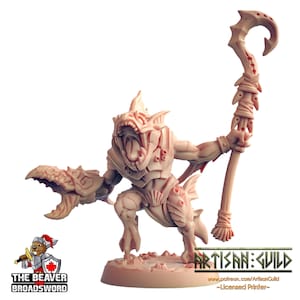 Sahuagin warrior E dnd mini - Artisan Guild | Fish | Fighter | Kuo-toa | Underwater | Pathfinder | Locathah | TTRPG, Wargaming, Monster