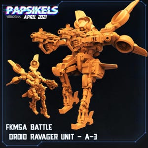 Fukimasa Battle Droid A3 - Papsikels | Cyberpunk | Scifi | Sciencefiction | Futuristisch | Bereik | 32 mm | Robot | Mechanisch | Wargamen | Mecha