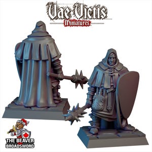 Brute mercenaire mini paladin combattant humain - D&D, fantastique, médiéval, haute qualité imprimée en résine 28 mm 32 mm Miniatures de table solide figurine