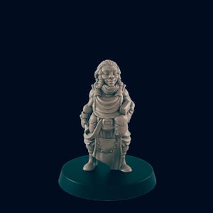 Dwarven Female Blacksmith - EC3D | DnD | Smithy | Villager | Merchant | Female | 32mm | Pathfinder | commoner | TTRPG | Wargaming