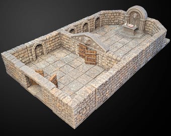 MAGNETIC Dungeon Tiles Encounter - The Altar | Painted Tabletop Terrain | Dungeons And Dragons, D&D, Pathfinder, Wargaming, Dragonlock DnD