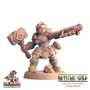 Dwarven Oathbreaker E dnd mini - Guilde d'artisans | Nain | Combattant | Femme | Rôdeur | Artificier | Éclaireur | Jeux de guerre | Clan |