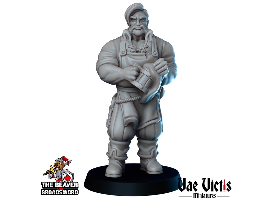 Barkeep Dnd Mini - Vae Victis | Townsfolk | Tavern | Human | Male ...
