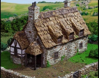 Country Manor - King and Country, dnd Medieval building, Village, Town, Wargaming Terrain, Scatter scenery, 28mm 32mm 15mm, House, home