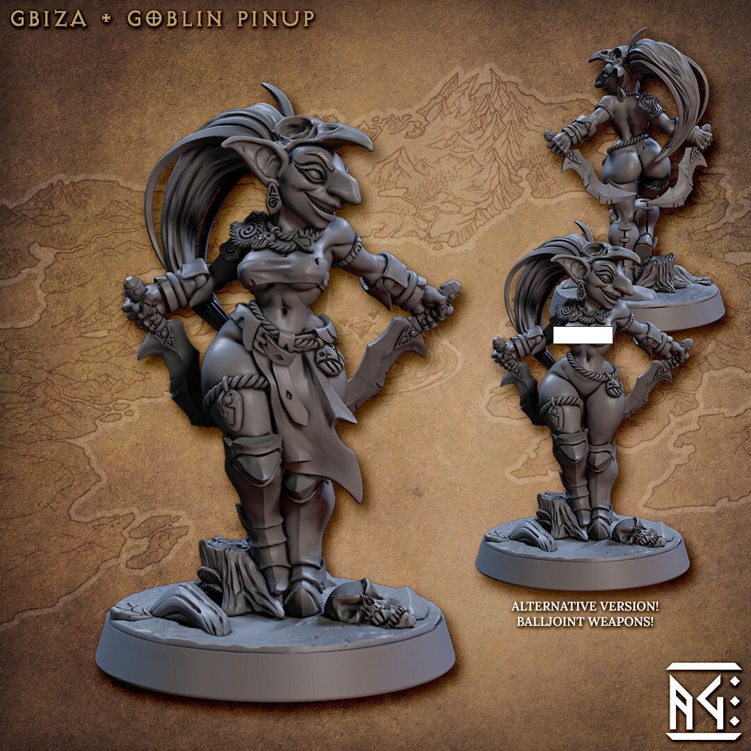 Gbiza, Goblin Pinup - Artisan Guild Faldorn Goblins | Thief | Monster | Fantasy | Female | Cute