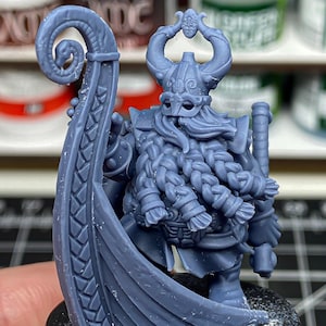 Senhor do Mar Anão - Miniatura das Terras Altas | DnD | Anão | unidade corpo a corpo | lutador | 32 mm | Pathfinder | TTRPG | Jogos de Guerra | Fantasia
